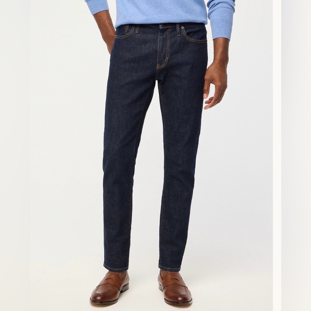 J Crew Factory Men's Slim Fit Jean in Signature Flex, Dark Wash Denim
